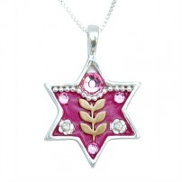Pink Star of David Necklace